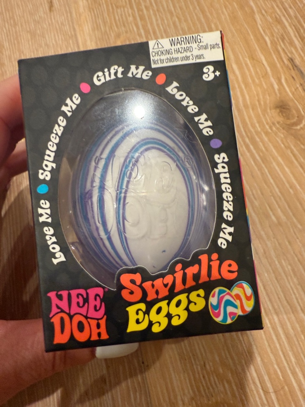 Nee Doh Swirlie Eggs Kids Toy - Purple & White